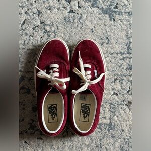 Vans Era Corduroy Skate Shoes Sneakers Burgundy/Red